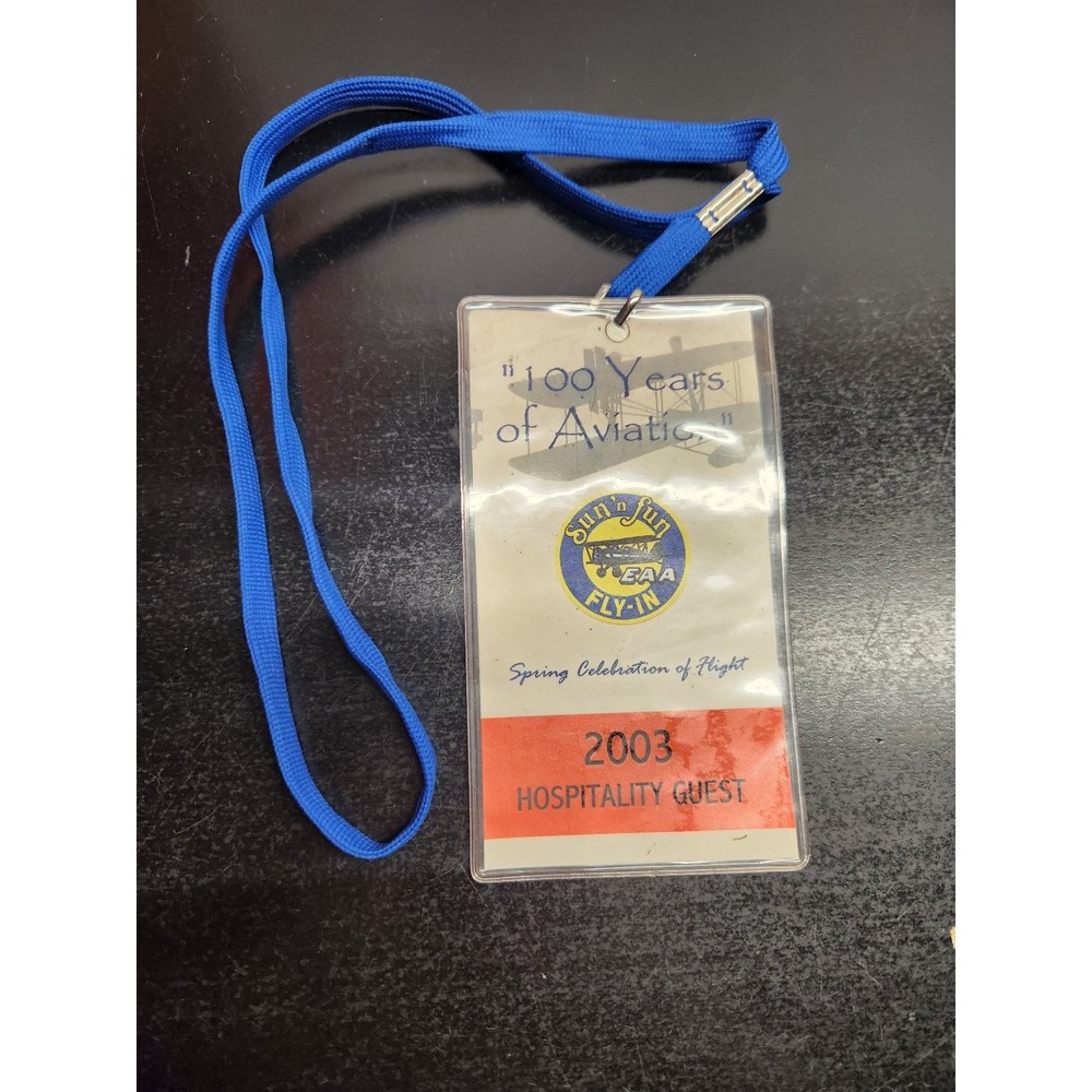 Sun 'n Fun EAA Fly-In 2003 Hospitality Guest Pass Lanyard Aviation